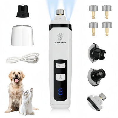 Elektrikli Kedi Köpek Tırnak Makası Şarj Edilebilir USB LED Sessiz Evcil Hayvan Bakım