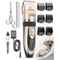 Dog Clippers Low Noise, Rechargeable Dog Grooming Kit, Quiet Pet Shaver for Dogs Cats Pets (Gold)